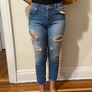 Tight ripped express jeans